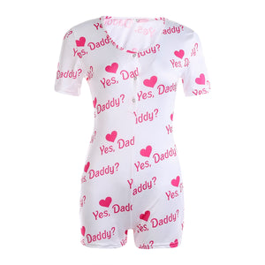 Sexy V-Neck Pajama Romper