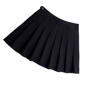 High Waist Plaid Pleated Skirts