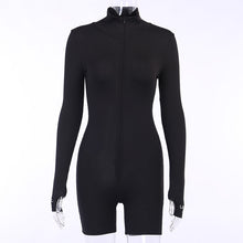 Load image into Gallery viewer, Turtleneck Knit Rib Bodycon Fitness Playsuit