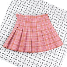 Load image into Gallery viewer, High Waist Plaid Pleated Skirts