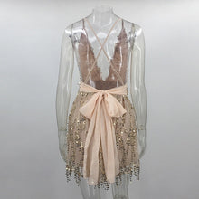 Load image into Gallery viewer, Backless Tassel Dress
