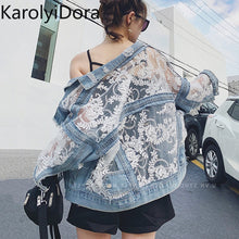 Load image into Gallery viewer, Flower Embroidery Lace Loose Overcoat