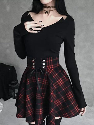 Gothic Plaid Skirt