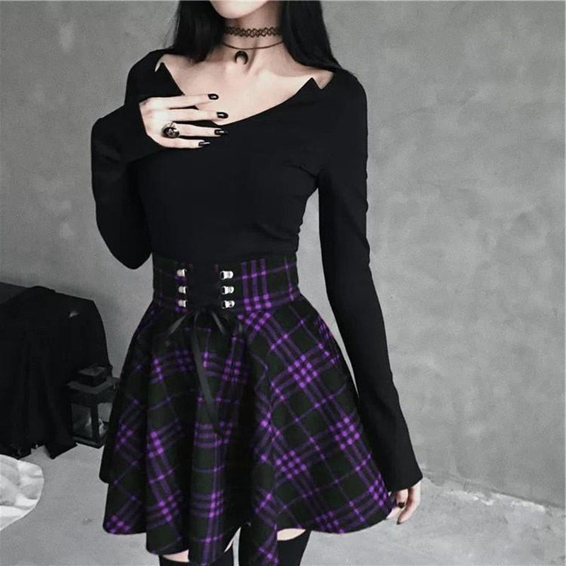 Gothic Plaid Skirt