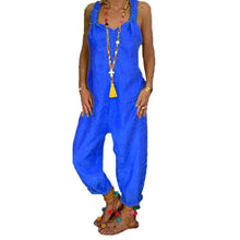 Load image into Gallery viewer, Bib Overall Sleeveless Backless Knotted Jumpsuit