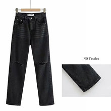 Load image into Gallery viewer, Flare Floor Ripped Jeans
