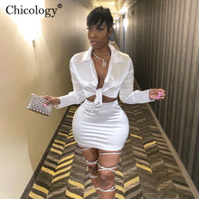 Load image into Gallery viewer, Silky 2 Two Piece Crop Top &amp; Skirt
