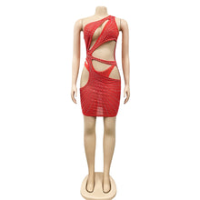Load image into Gallery viewer, Sexy  Sequined Crystal Mesh Mini Dress