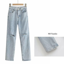 Load image into Gallery viewer, Flare Floor Ripped Jeans