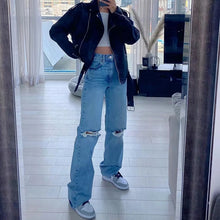 Load image into Gallery viewer, Flare Floor Ripped Jeans