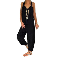 Load image into Gallery viewer, Bib Overall Sleeveless Backless Knotted Jumpsuit