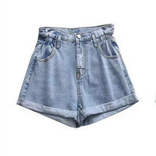 Load image into Gallery viewer, High Waist Loose Denim Shorts