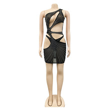 Load image into Gallery viewer, Sexy  Sequined Crystal Mesh Mini Dress
