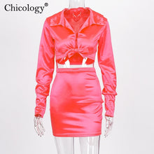 Load image into Gallery viewer, Silky 2 Two Piece Crop Top &amp; Skirt