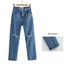 Load image into Gallery viewer, Flare Floor Ripped Jeans