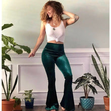 Load image into Gallery viewer, Velvet High Waist Flare Pants