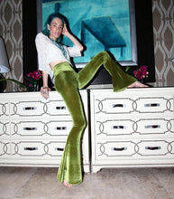 Load image into Gallery viewer, Velvet High Waist Flare Pants