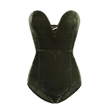 Load image into Gallery viewer, Strapless Velvet Bodysuit