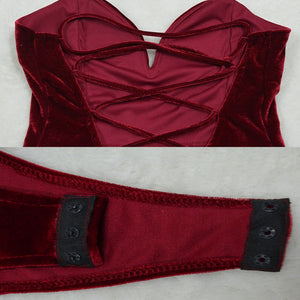 Strapless Velvet Bodysuit