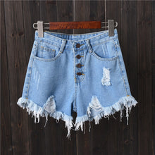 Load image into Gallery viewer, Vintage Fringe Denim Shorts