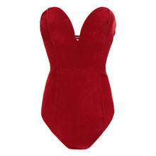 Load image into Gallery viewer, Strapless Velvet Bodysuit