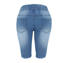 Load image into Gallery viewer, Denim Ripped Bermuda Shorts