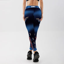 Load image into Gallery viewer, Blue Captain Fight Leggings