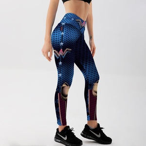 Blue Captain Fight Leggings