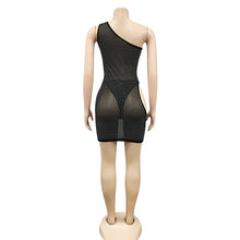 Load image into Gallery viewer, Sexy  Sequined Crystal Mesh Mini Dress