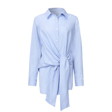 Load image into Gallery viewer, Long sleeve ruched solid  blouse