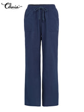 Load image into Gallery viewer, Celmia Vintage Women Wide Leg Pant