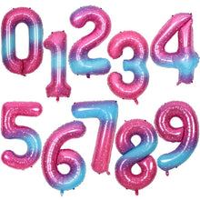 Load image into Gallery viewer, 40Inch Foil Number Balloons 5-9