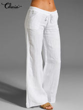 Load image into Gallery viewer, Celmia Vintage Women Wide Leg Pant
