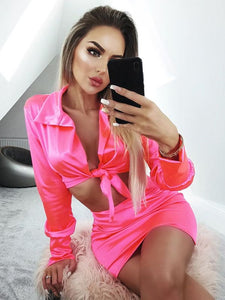 Silky 2 Two Piece Crop Top & Skirt