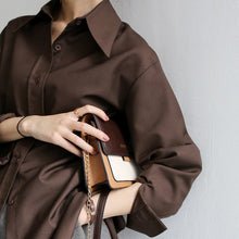 Load image into Gallery viewer, QOERLIN Coffee Blouse Loose Long Sleeve