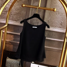Load image into Gallery viewer, Sleeveless Chiffon Shirt Solid V-neck