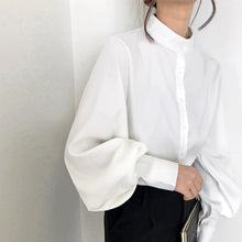 Load image into Gallery viewer, Office Work Blouse Solid Vintage