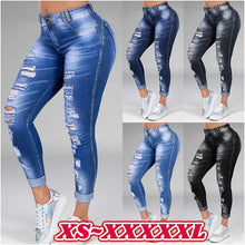Load image into Gallery viewer, Washed Ripped Pencil Pants