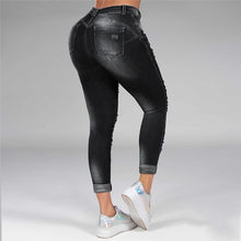 Load image into Gallery viewer, Washed Ripped Pencil Pants