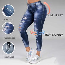 Load image into Gallery viewer, Washed Ripped Pencil Pants